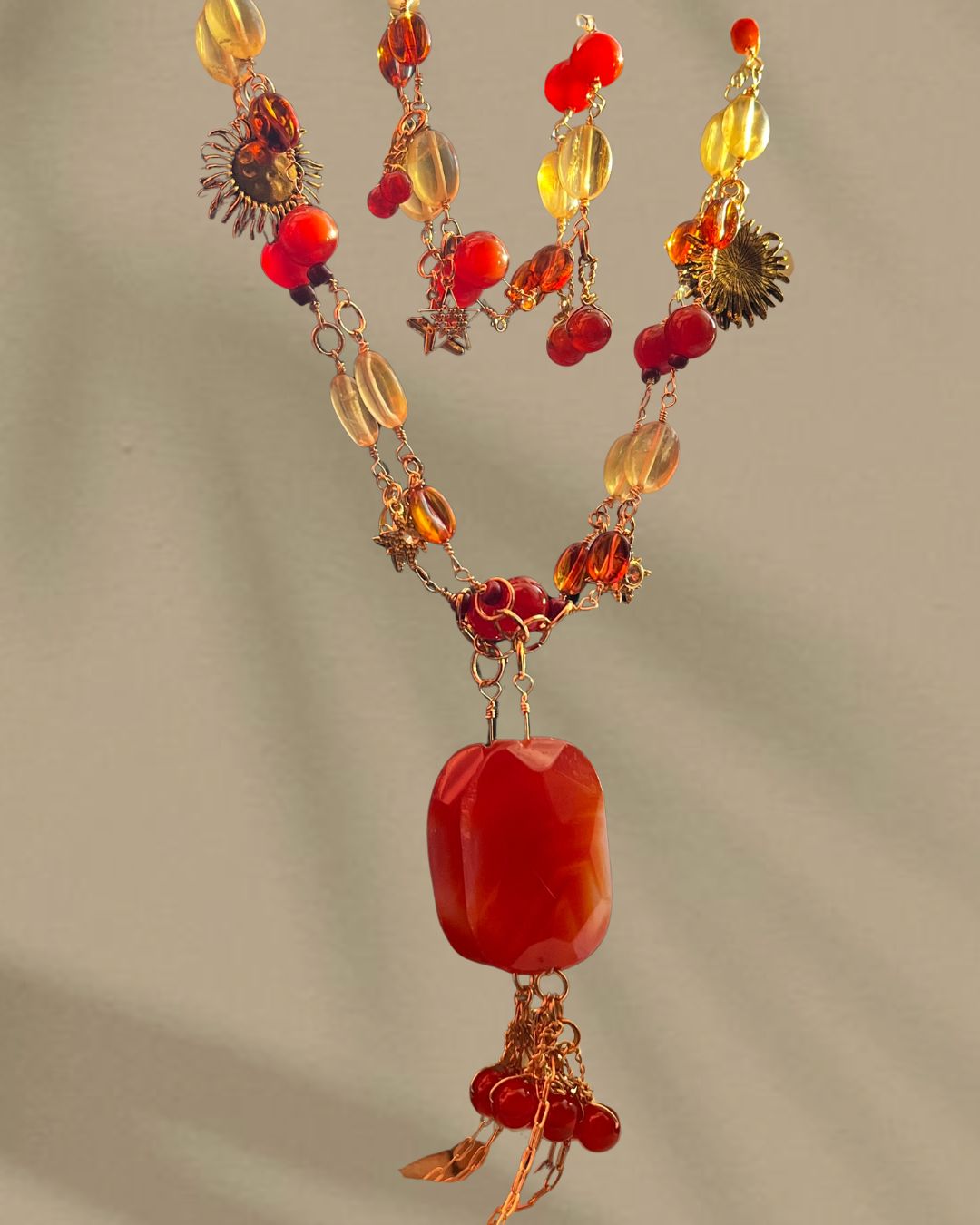 Fire of Venus Stacked Necklace