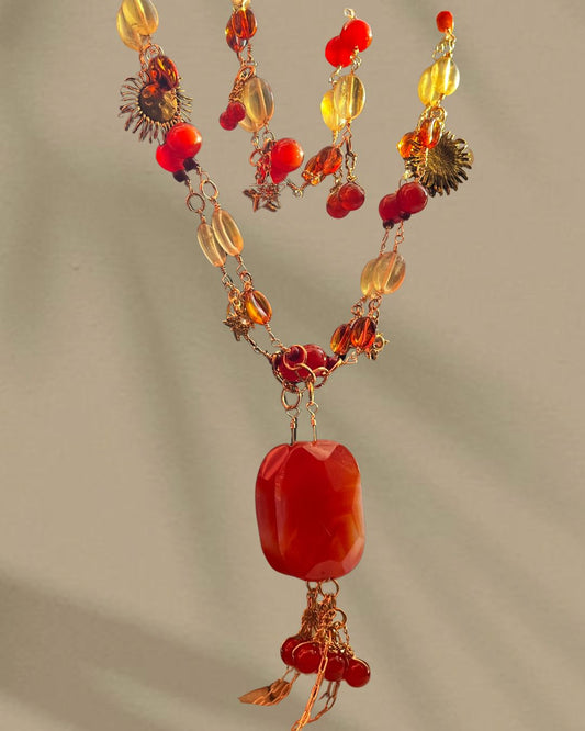 Fire of Venus Stacked Necklace
